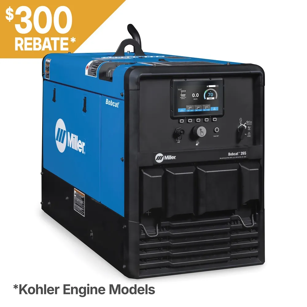 Miller® Bobcat™ 265 (Kohler), avec démarrage/arrêt à distance